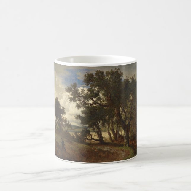  Hunter in a Rural Landscape (Andreas Achenbach) Coffee Mug (Center)