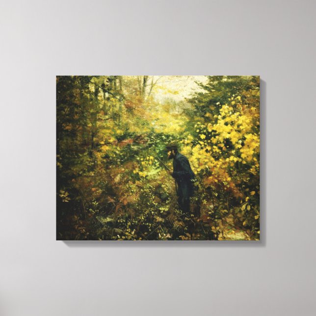 Hunter in the Forest (by H.A. Brendekilde) Canvas Print (Front)