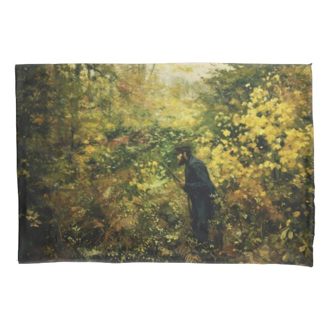 Hunter in the Forest (by H.A. Brendekilde) Pillowcase (Front-Left)