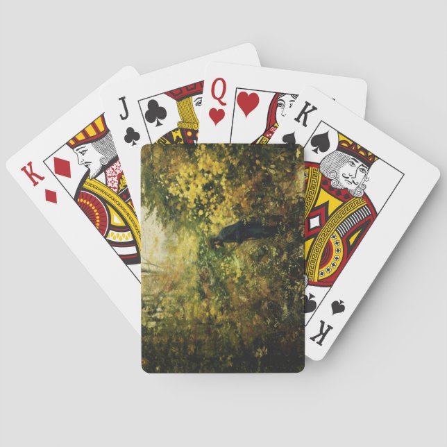 Hunter in the Forest (by H.A. Brendekilde) Playing Cards (Back)