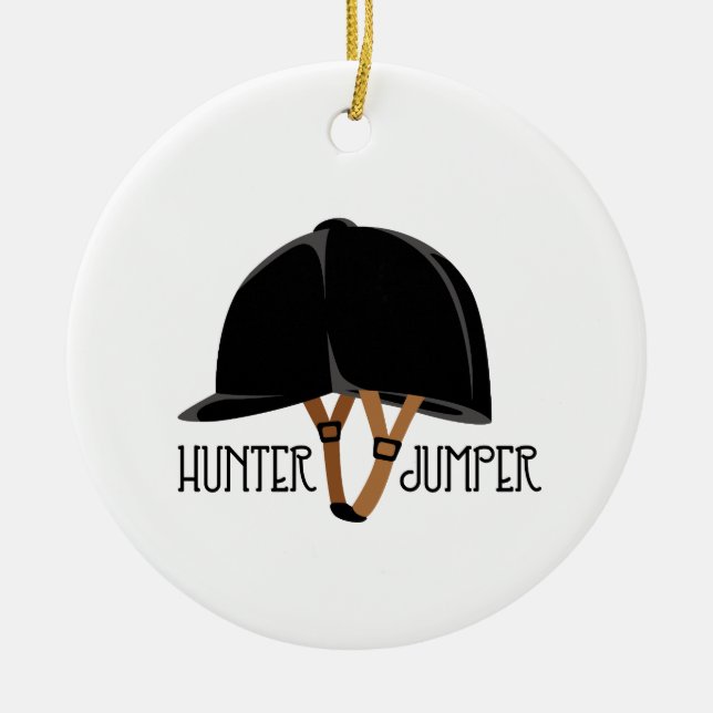 Hunter Jumper Ceramic Tree Decoration (Front)