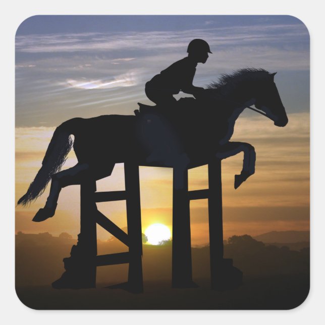 Hunter Jumper Horse and Rider Stickers (Front)