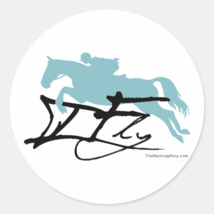 Hunter Jumper Horse Classic Round Sticker