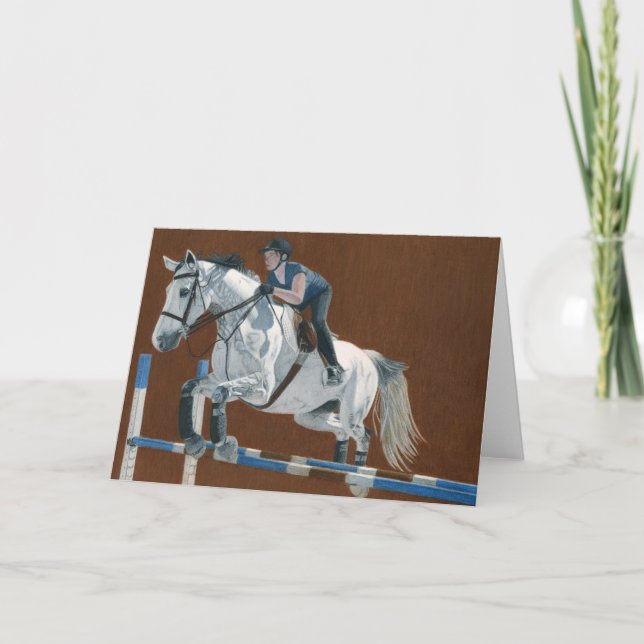 Hunter/Jumper Horse Holiday Card (Front)