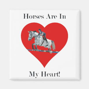 Hunter/Jumper Horse in Heart Magnet