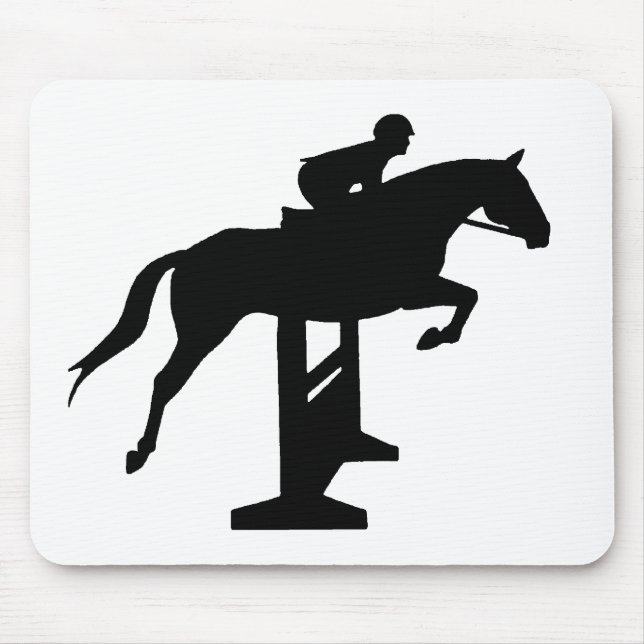 Hunter Jumper Horse & Rider Mouse Mat (Front)