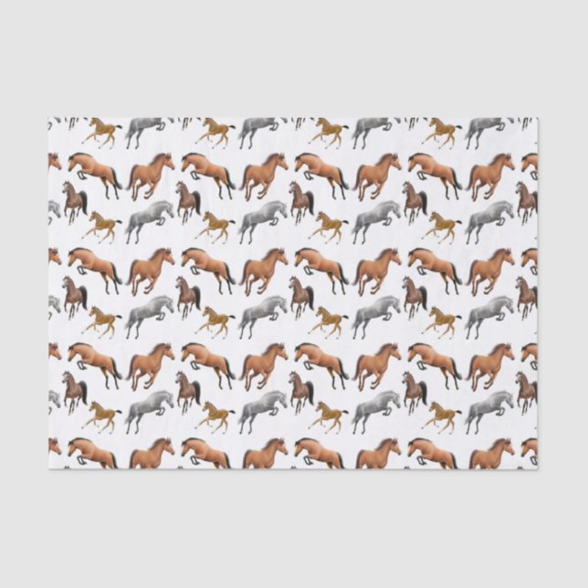 Hunter Jumper Horses Tissue Paper (Front)