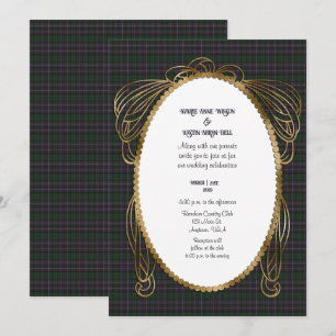 Hunter Modern Original Scottish Tartan Wedding Invitation