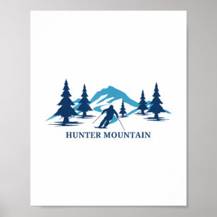 Hunter Mountain New York Ski Resort Skiing Skier _ Poster