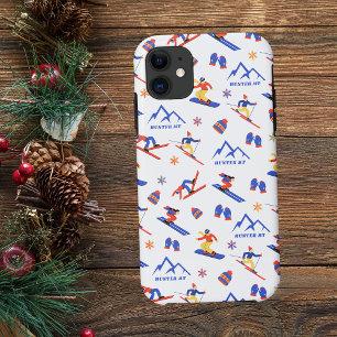 Hunter Mountain New York Ski Snowboard Pattern iPhone 11 Case