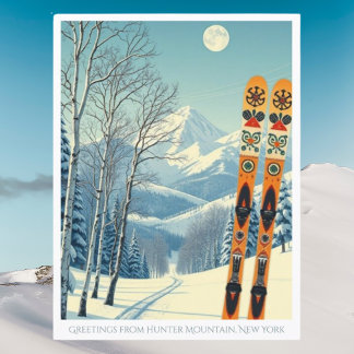 Hunter Mountain New York ski vacation Postcard