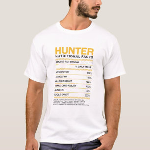 Hunter Nutrition Facts Hunting Hunt Humour Profess T-Shirt