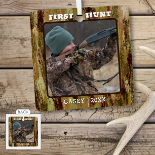 Hunter One Photo Camouflage Personalised Metal Tree Decoration