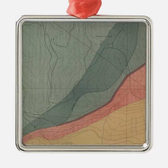 Hunter Park Special Sheet Atlas Map Metal Tree Decoration (Front)