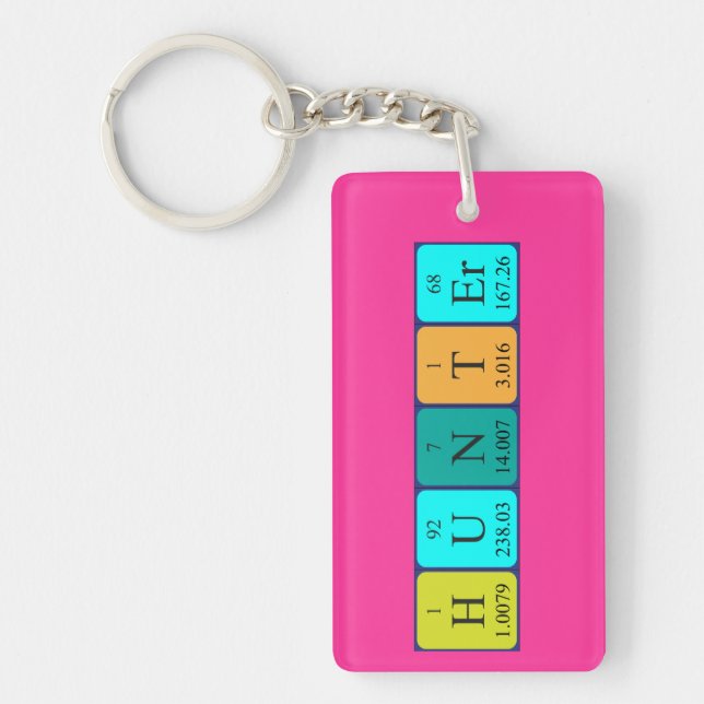 Hunter periodic table name keyring (Front)