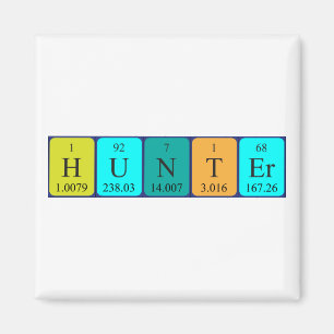 Hunter periodic table name magnet