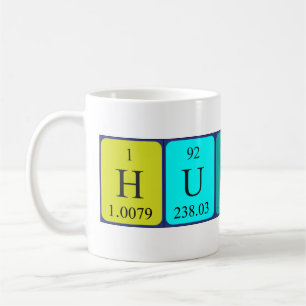 Hunter periodic table name mug