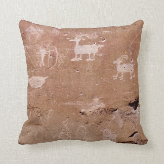 Hunter Petroglyph with Text Template Cushion