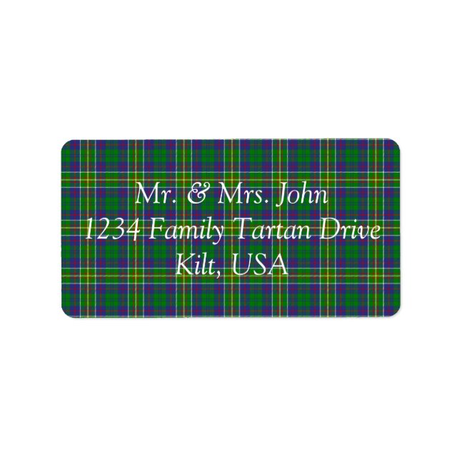 Hunter Tartan Label (Front)