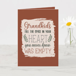 Hunter & Terracotta Grandparent's Day Typography Card