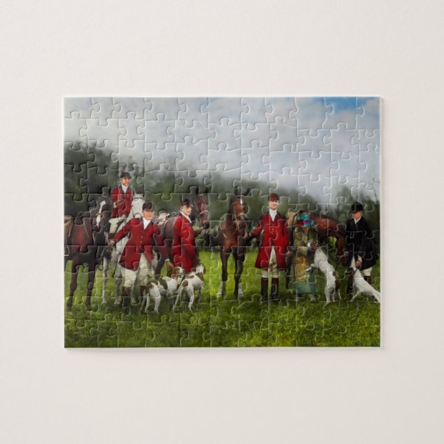 Hunter - The fox hunt - Tally-ho 1924 Jigsaw Puzzle (Horizontal)