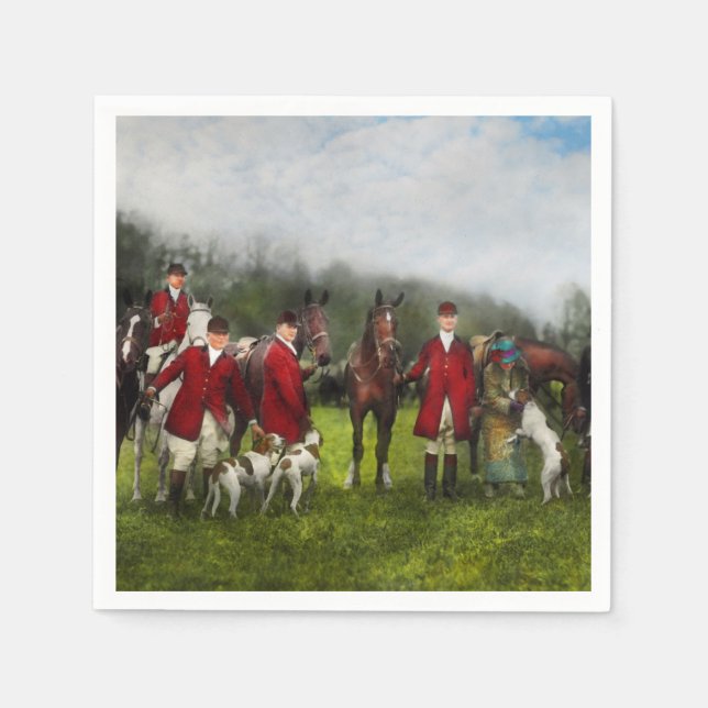 Hunter - The fox hunt - Tally-ho 1924 Napkin (Front)