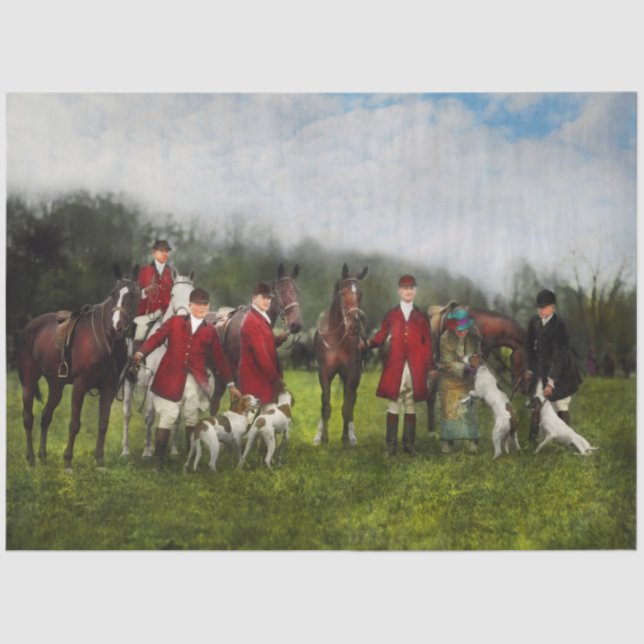 Hunter - The fox hunt - Tally-ho 1924 Tissue Paper (Front)
