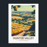 Hunter Valley Australia Illustration Travel Art Postcard<br><div class="desc">Hunter Valley retro vector travel design. The Hunter Valley,  north of Sydney in New South Wales,  is one of Australia's major wine regions,  with a viticultural history dating back to the early 1800s.</div>