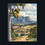 Hunter Valley Australia Travel Art Vintage Postcard<br><div class="desc">Hunter Valley retro vector travel design. The Hunter Valley,  north of Sydney in New South Wales,  is one of Australia's major wine regions,  with a viticultural history dating back to the early 1800s.</div>
