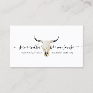 Hunter Vintage Deer Skull Business Card