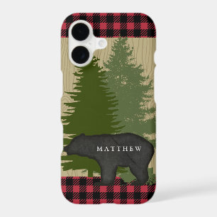 Hunter Woodland Lumberjack Plaid w Mountain Bear