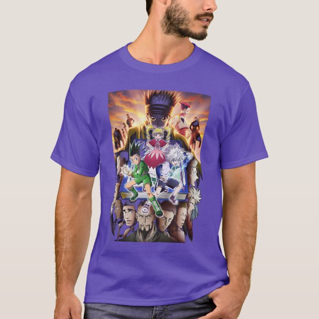 Hunter X Hunter Anime Cartoon Character friends T-Shirt (Front)
