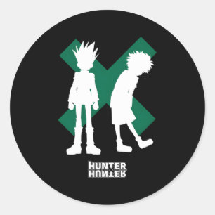 Hunter X Hunter Gon Freecss And Ua Silhouettes Classic Round Sticker