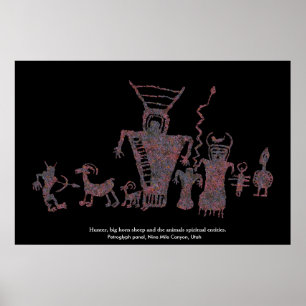 Hunters and Spirits Depicting a Hunt Poster