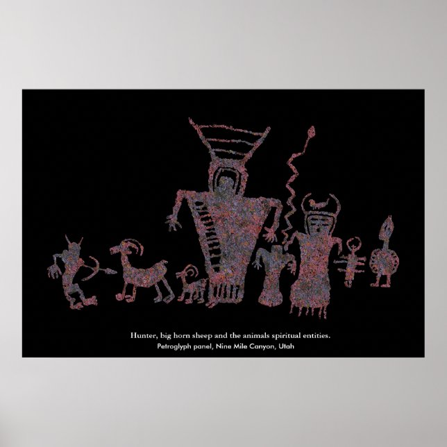 Hunters and Spirits Depicting a Hunt Poster (Front)