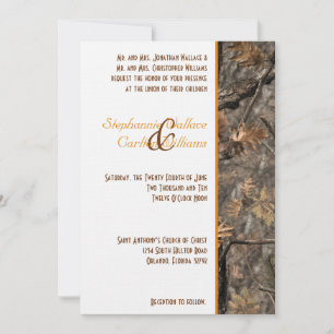 Hunter's Camo Chic Wedding Invitation