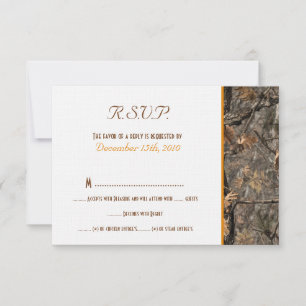 Hunter's Camo Chic Wedding RSVP Card