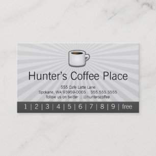 Hunter's Coffee Drink Punch / Loyalty Card