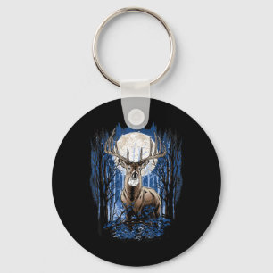 Hunters Deer Hunting Big Whitetail Buck  Key Ring