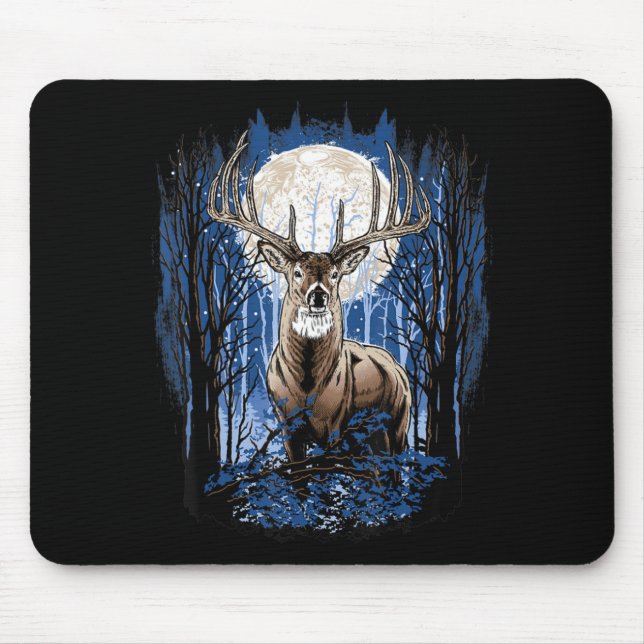 Hunters Deer Hunting Big Whitetail Buck  Mouse Mat (Front)