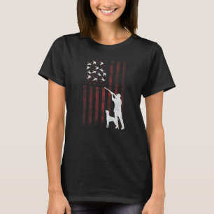 Hunters Distressed Patriotic American USA Flag Duc T-Shirt