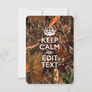 Hunters Fall Camouflage Keep Calm Your Text