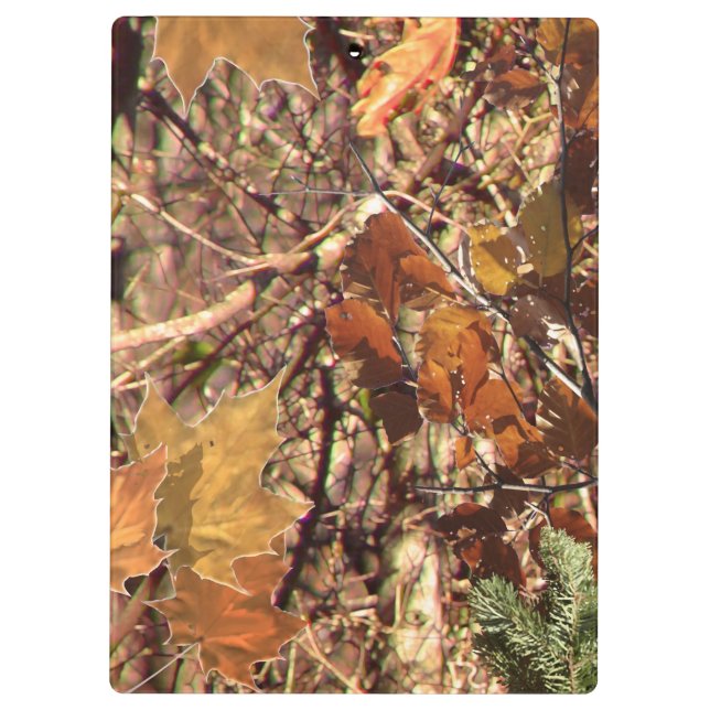 Hunter's Fall Nature Camo Camouflage Painting Clipboard (Back)