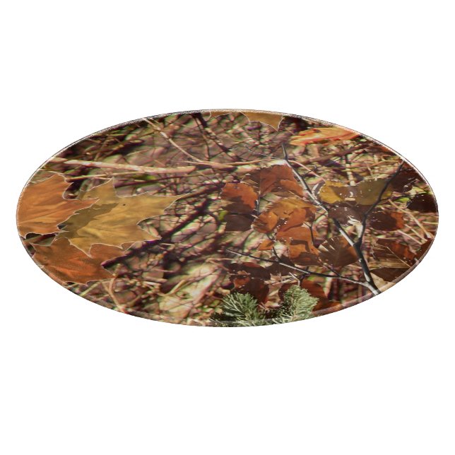 Hunter's Fall Nature Camo Camouflage Painting Cutting Board (Corner)