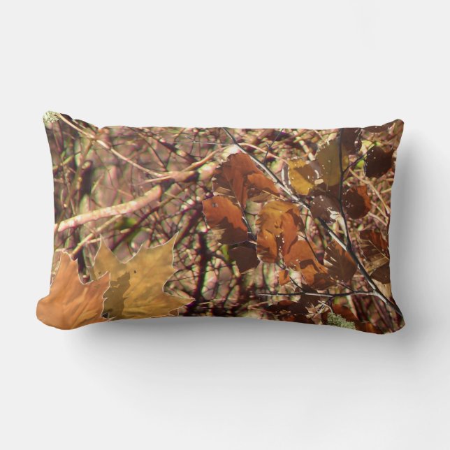 Hunter's Fall Nature Camouflage Painting Decor Lumbar Cushion (Front)