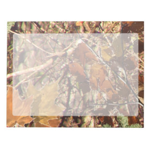 Hunter's Fall Nature Camouflage Painting Decor Notepad