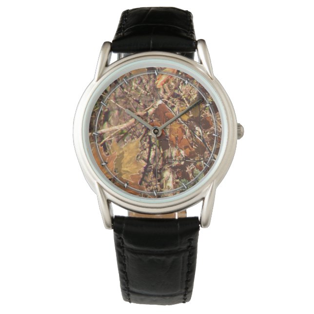Hunter's Fall Nature Camouflage Painting Decor Watch (Front)