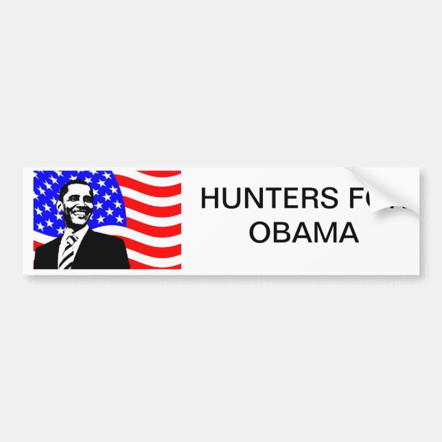 HUNTERS FOR OBAMA BUMPER STICKER (Front)