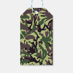Hunters Green Camo Pattern Gift Tags