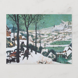 Hunters in the Snow by Bruegel Postcard